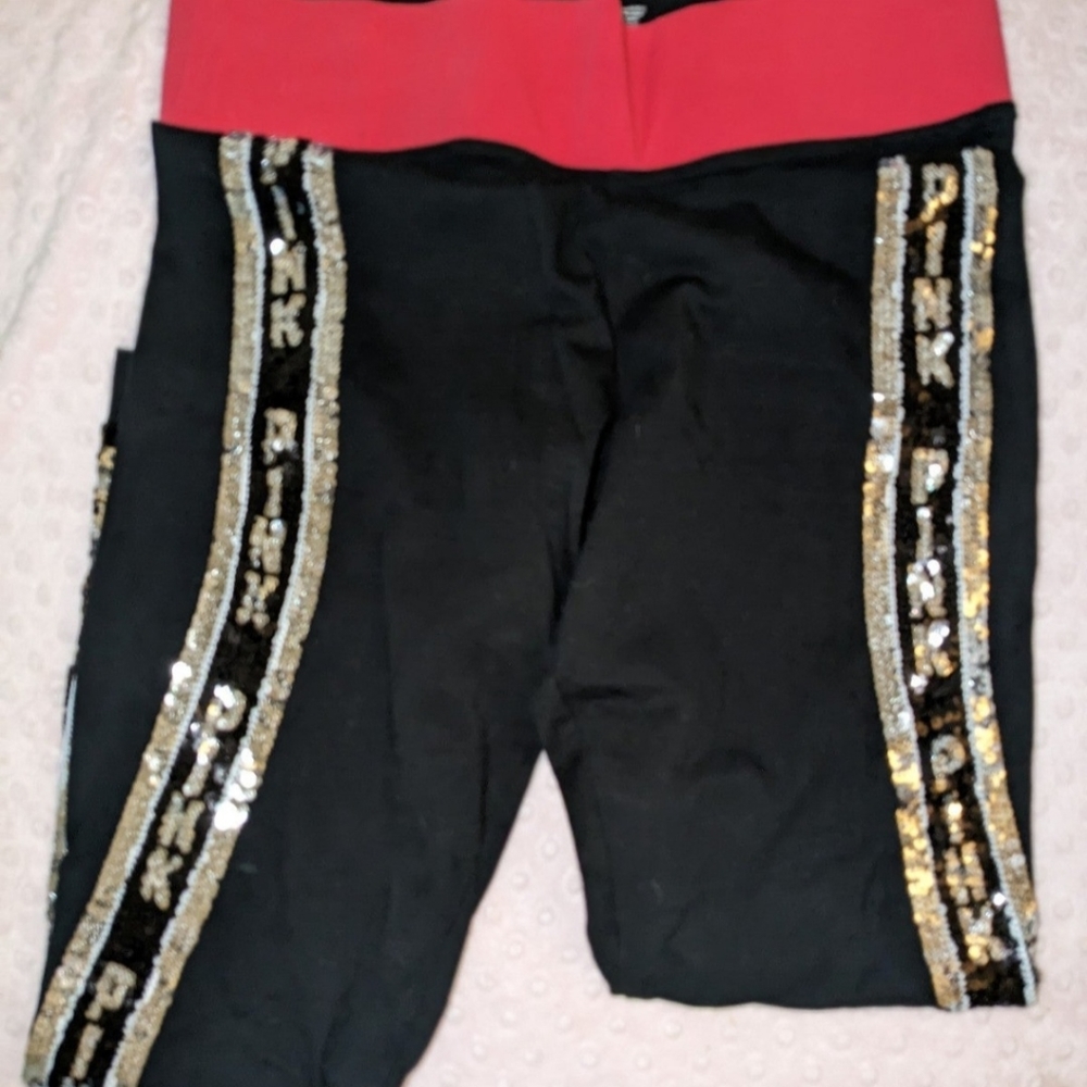 Rare victoria secret pink bling leggings